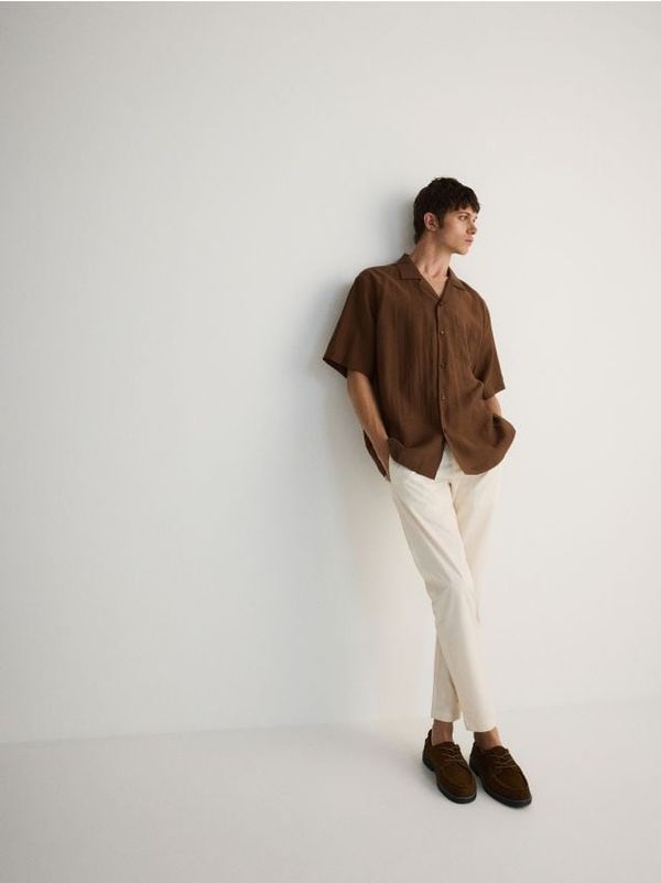 Reserved Reserved - MEN`S SHIRT - boja kave