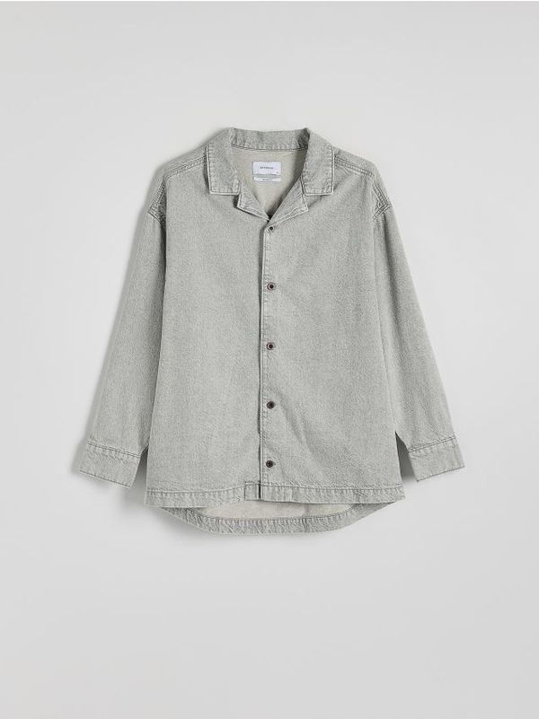 Reserved Reserved - MEN`S SHIRT - light grey
