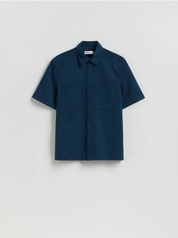 Reserved Reserved - MEN`S SHIRT - mornarsko plava