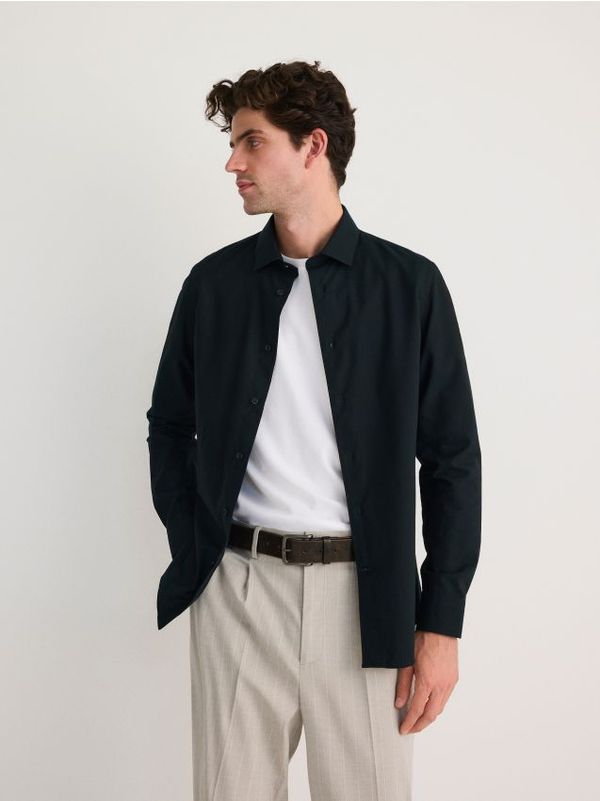 Reserved Reserved - MEN`S SHIRT - tamnozeleno