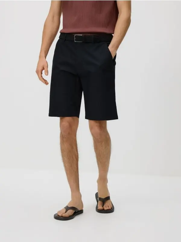 Reserved Reserved - MEN`S SHORTS & BELT - crno