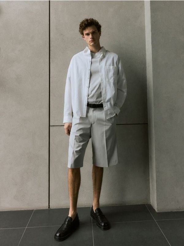 Reserved Reserved - MEN`S SHORTS - light grey