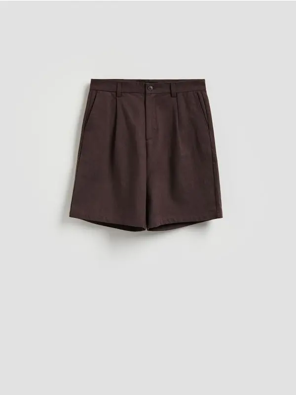 Reserved Reserved - MEN`S SHORTS - tamnosmeđe