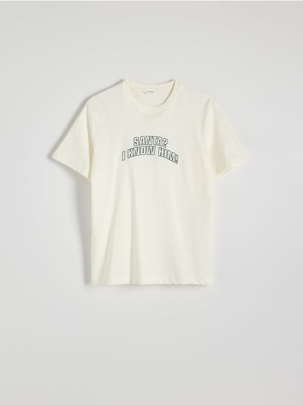 Reserved Reserved - MEN`S T-SHIRT - krem