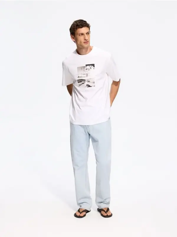 Reserved Reserved - MEN`S T-SHIRT - krem