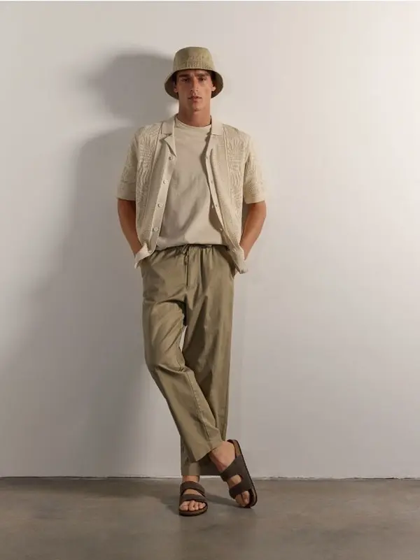 Reserved Reserved - MEN`S TROUSERS - bež