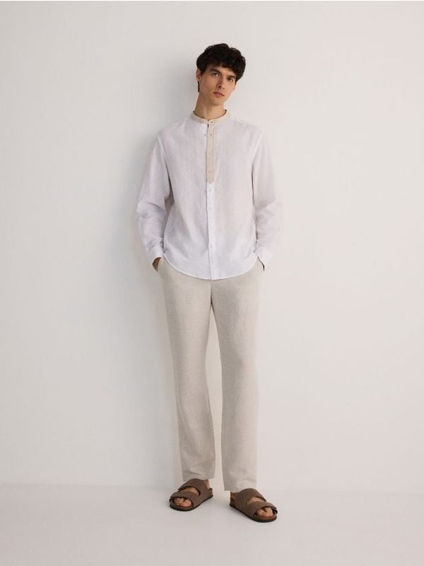 Reserved Reserved - MEN`S TROUSERS - bež