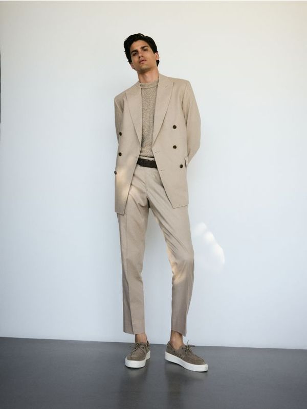 Reserved Reserved - MEN`S TROUSERS - bež