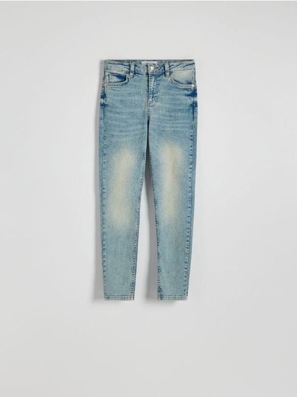 Reserved Reserved - Mid rise slim traperice - plava