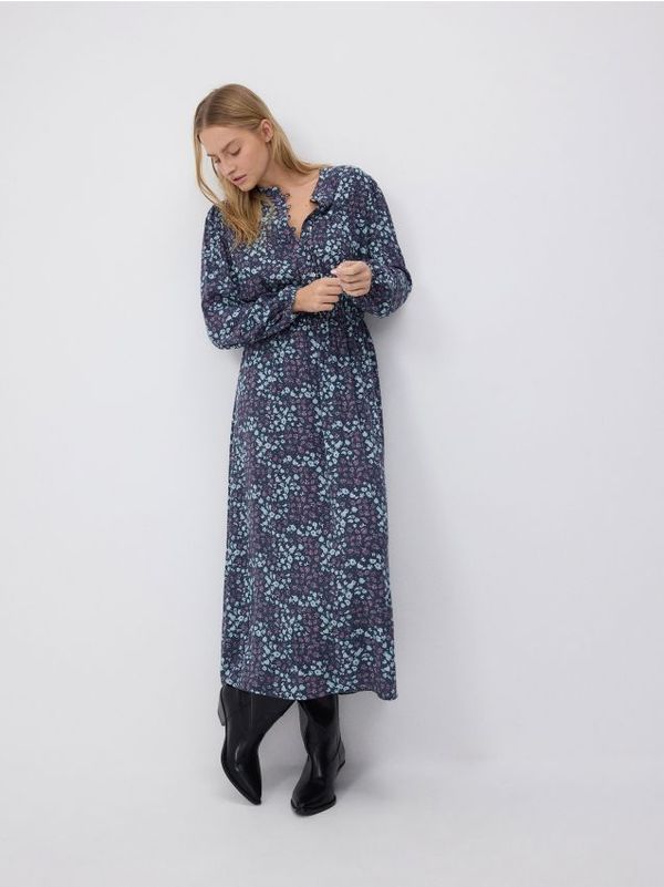 Reserved Reserved - Midi haljina od viskoze - šaren