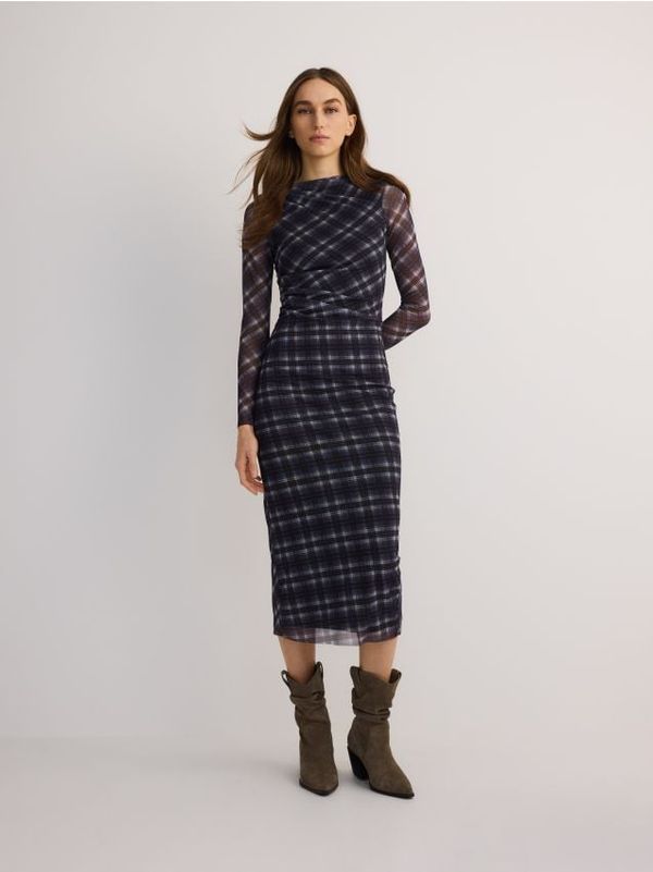 Reserved Reserved - Midi haljina s naborima - šaren