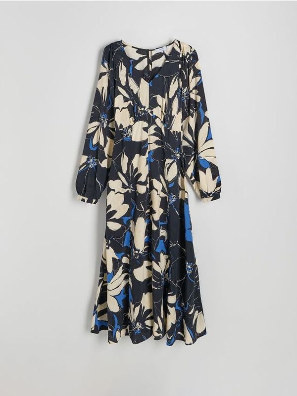 Reserved Reserved - Midi haljina s visokim udjelom viskoze - šaren