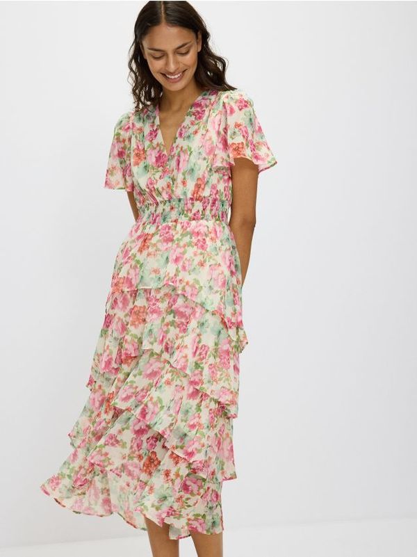 Reserved Reserved - Midi haljina s volanima - šaren