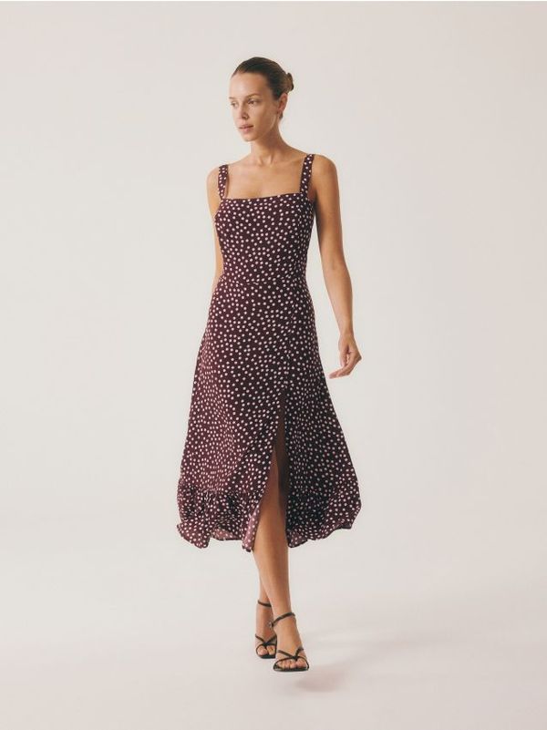 Reserved Reserved - Midi haljina - tamnoljubičasto