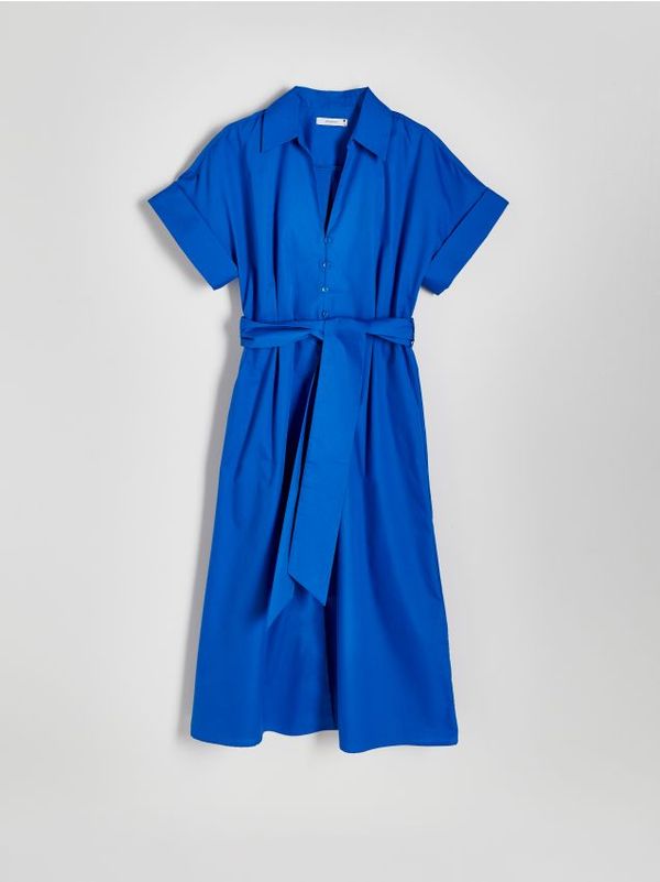 Reserved Reserved - Midi košulja-haljina - kobalt-plavo