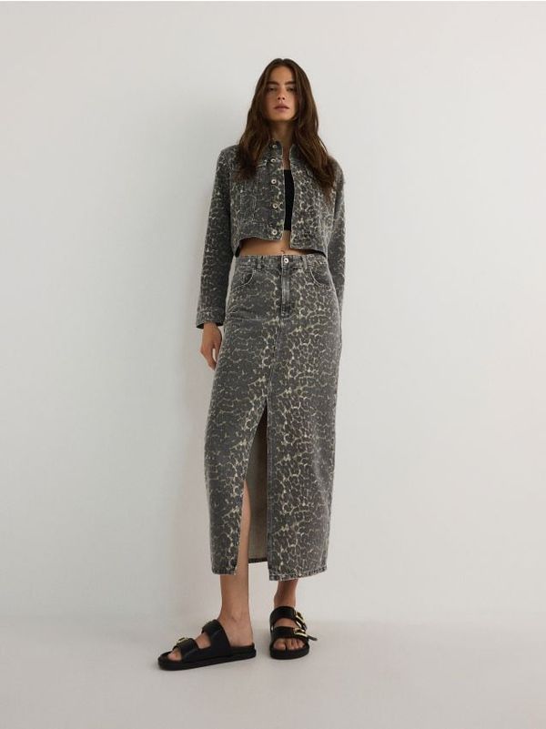 Reserved Reserved - Midi suknja sa životinjskim uzorkom - šaren