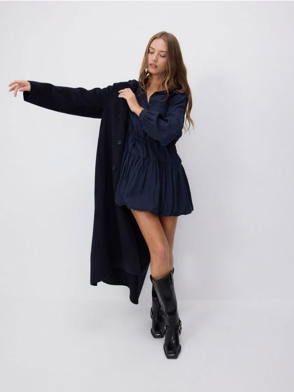 Reserved Reserved - Mini haljina na vezanje - mornarsko plava