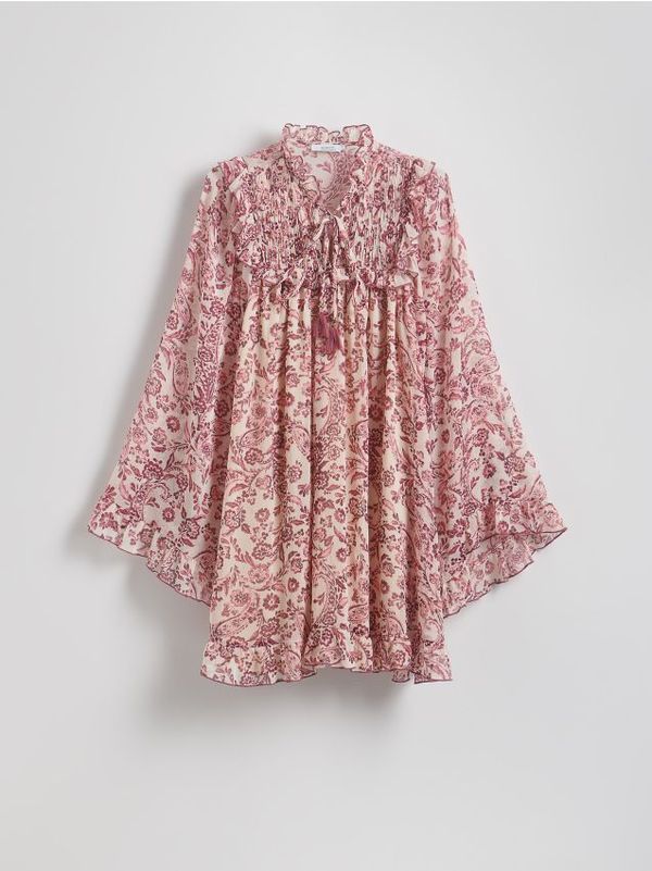 Reserved Reserved - Mini haljina s uzorkom - ružičasta