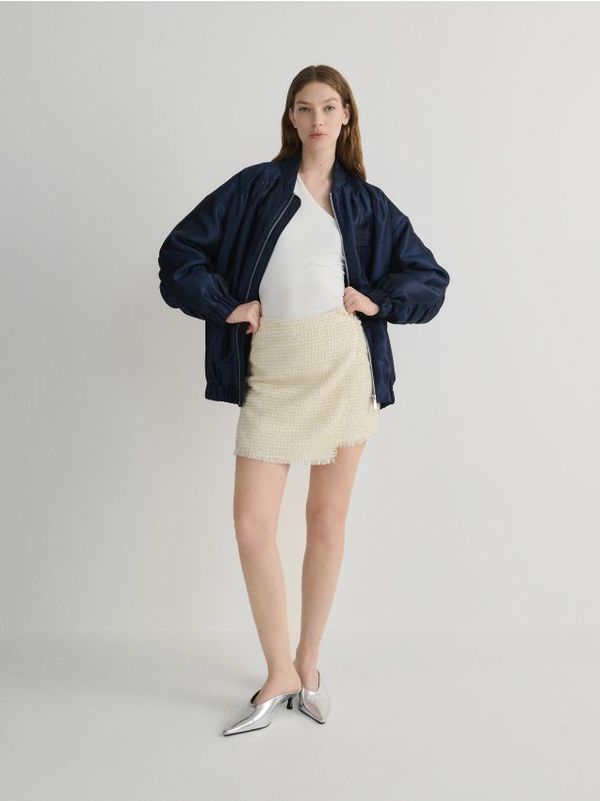 Reserved Reserved - Mini suknja od strukturirane tkanine - šaren