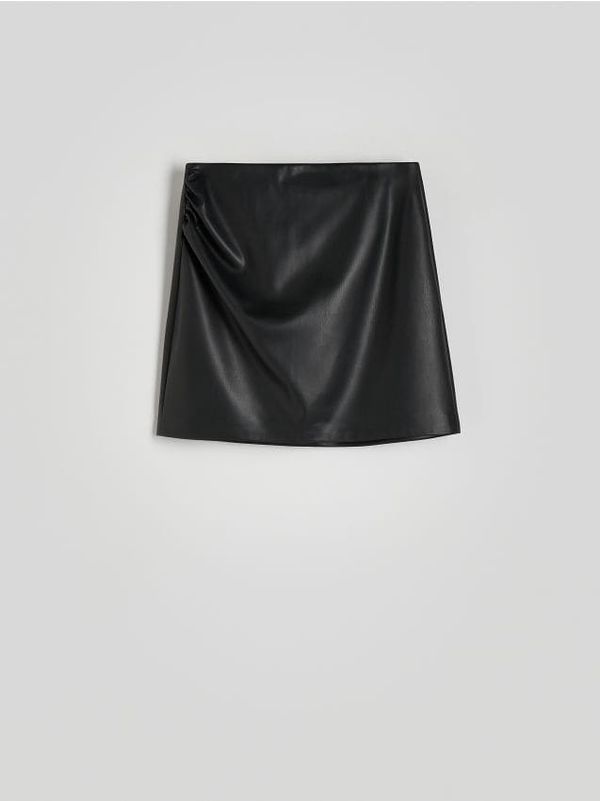 Reserved Reserved - Mini suknja od umjetne kože - crno