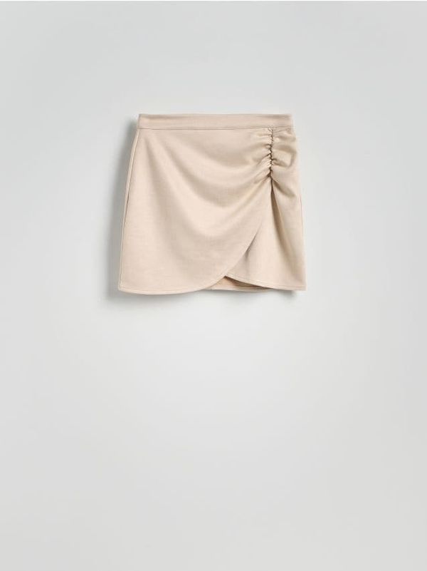 Reserved Reserved - Mini suknja s naborima - bež