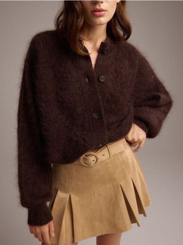 Reserved Reserved - Mini suknja s remenom - bež