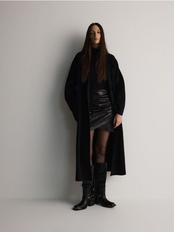 Reserved Reserved - Mini suknja sa šljokicama - crno