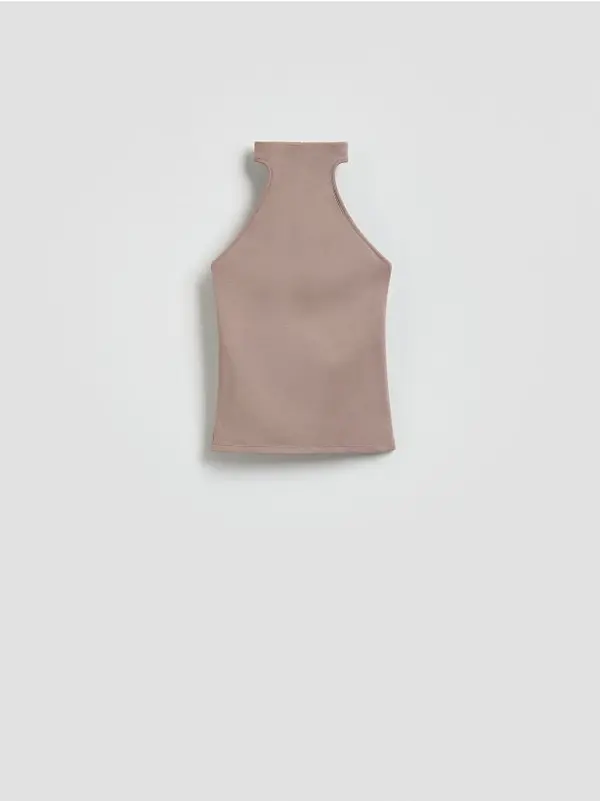 Reserved Reserved - Modalni top - boja kave