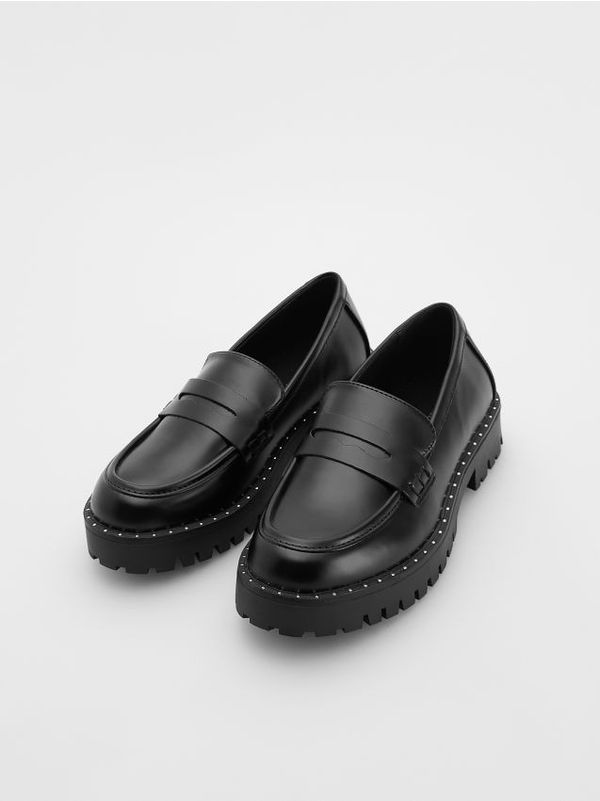 Reserved Reserved - Mokasinke od umjetne kože - crno