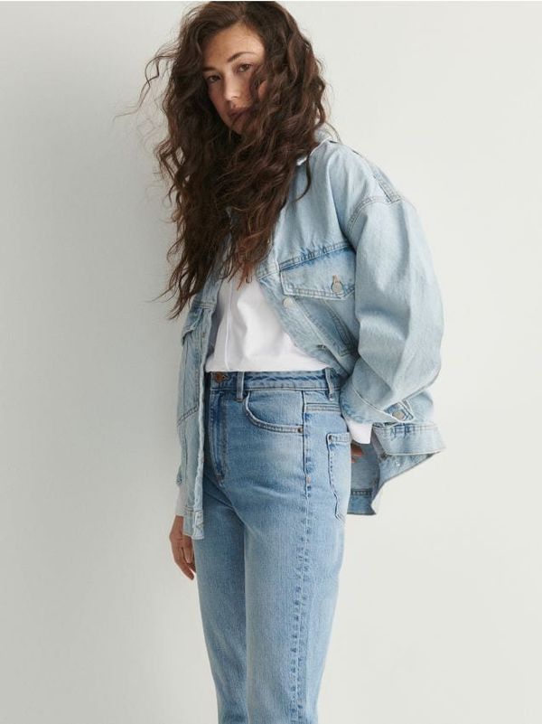 Reserved Reserved - Mom fit slim traperice - plava