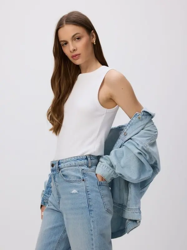 Reserved Reserved - Mom fit traperice - plava