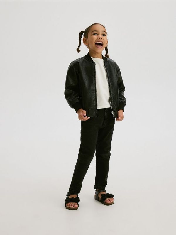 Reserved Reserved - Motoristička jakna od umjetne kože - crno