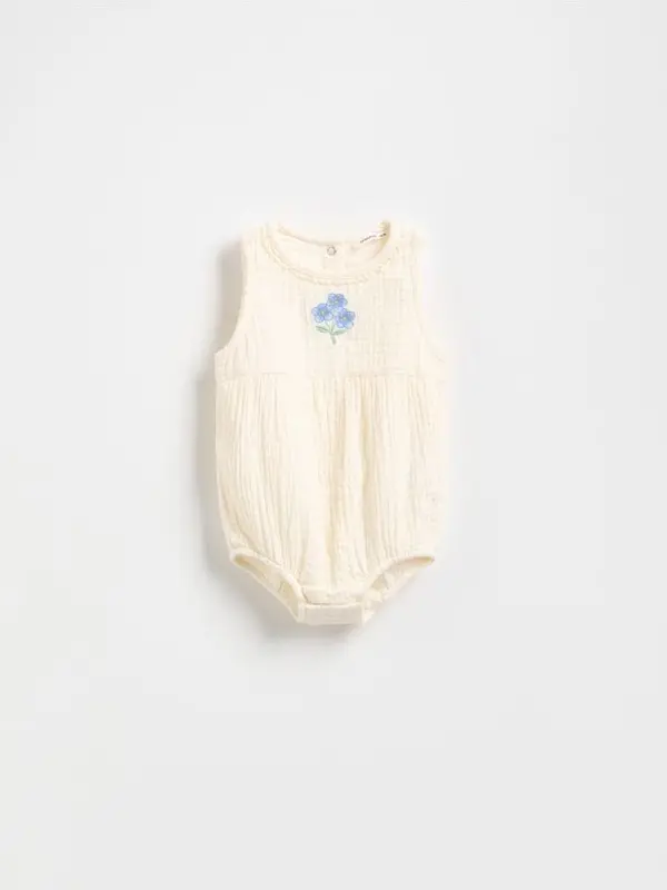 Reserved Reserved - Mušelin body s vezom - krem