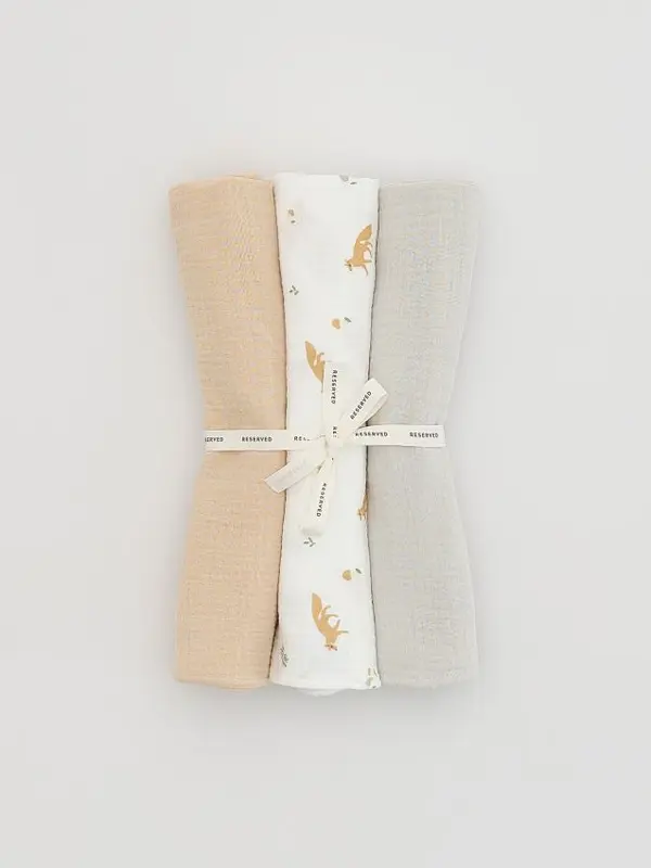 Reserved Reserved - Muslinske pelene 3 kom - šaren