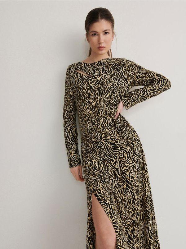 Reserved Reserved - Nabrana maxi haljina - šaren