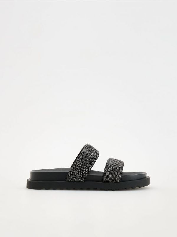 Reserved Reserved - Natikače s ukrasnim remenčićima - crno