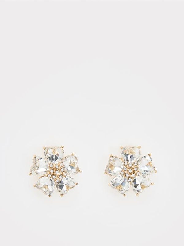 Reserved Reserved - Naušnice s cirkonima - zlatan