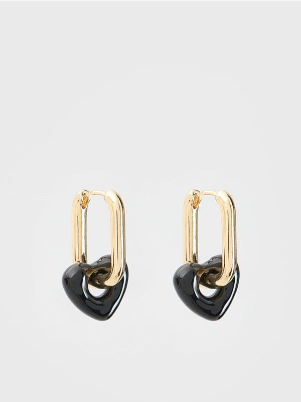 Reserved Reserved - Naušnice s privjeskom - crno