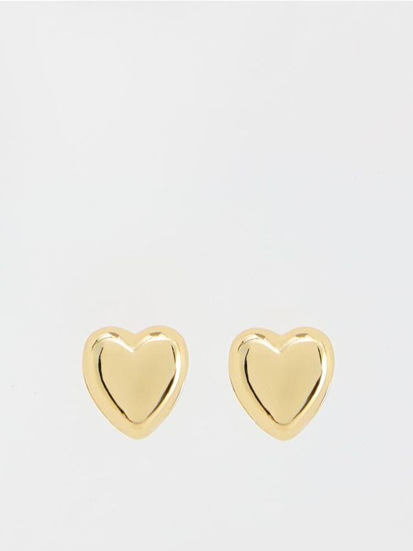 Reserved Reserved - Naušnice u obliku srca - zlatan
