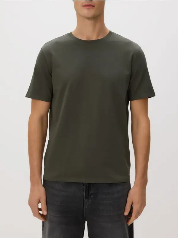 Reserved Reserved - Obična regular fit majica kratkih rukava - tamnozeleno