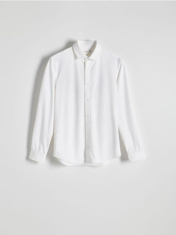 Reserved Reserved - Obična slim fit košulja - bijela