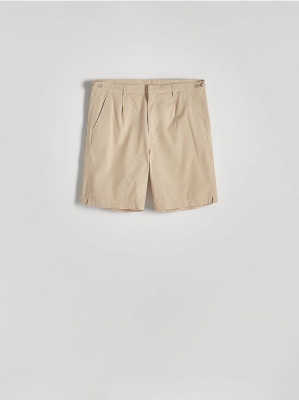Reserved Reserved - Obične chino kratke hlače - krem