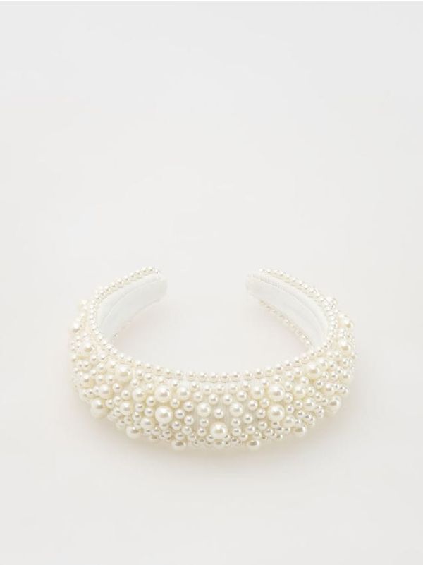 Reserved Reserved - Obruč za kosu - krem