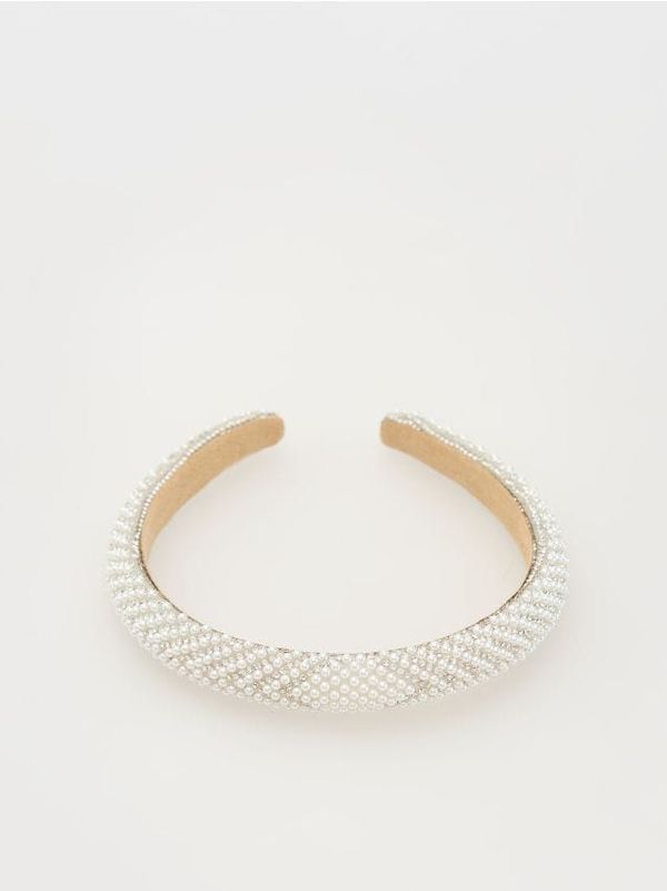 Reserved Reserved - Obruč za kosu - krem