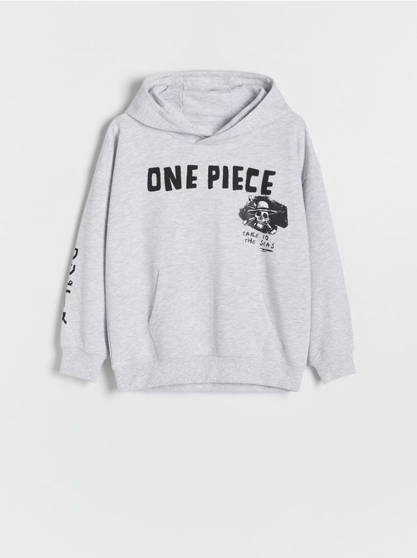 Reserved Reserved - One Piece predimenzionirani gornji dio trenirke s kapuljačom - light grey