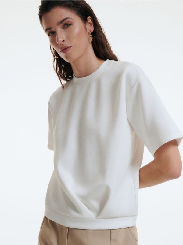 Reserved Reserved - Oversize bluza - krem