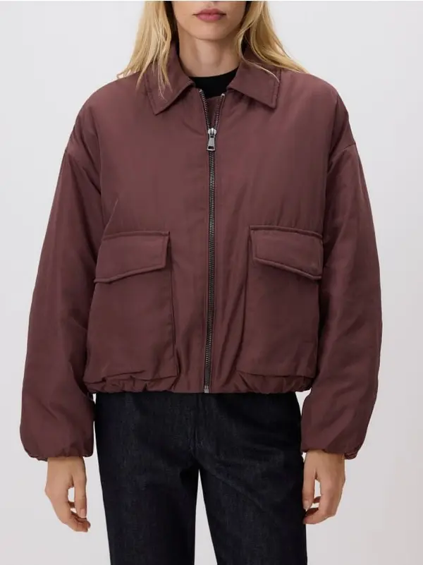 Reserved Reserved - Oversize bomber jakna - boja mahagonija