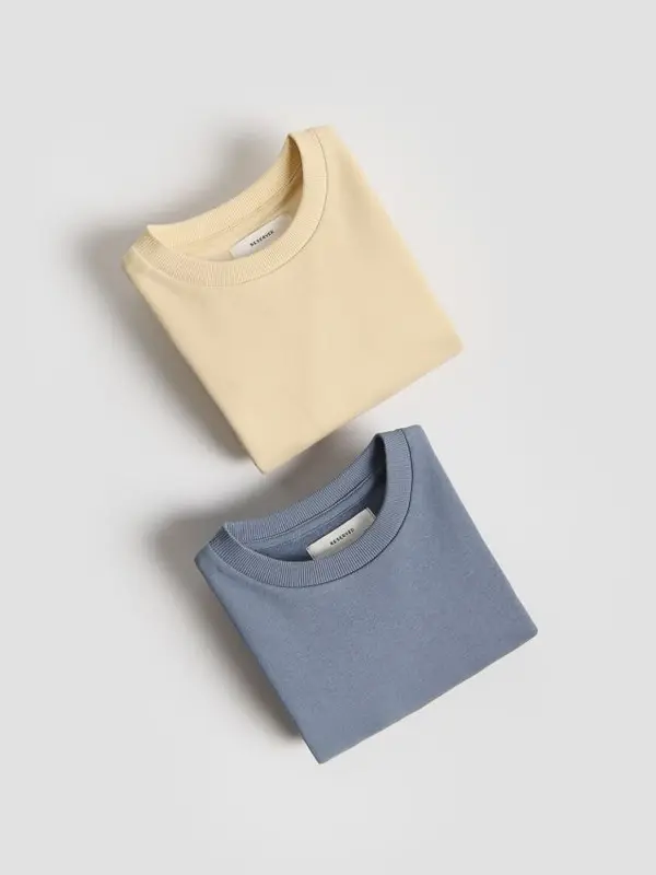 Reserved Reserved - Oversize majica 2-pack - svjetložuto