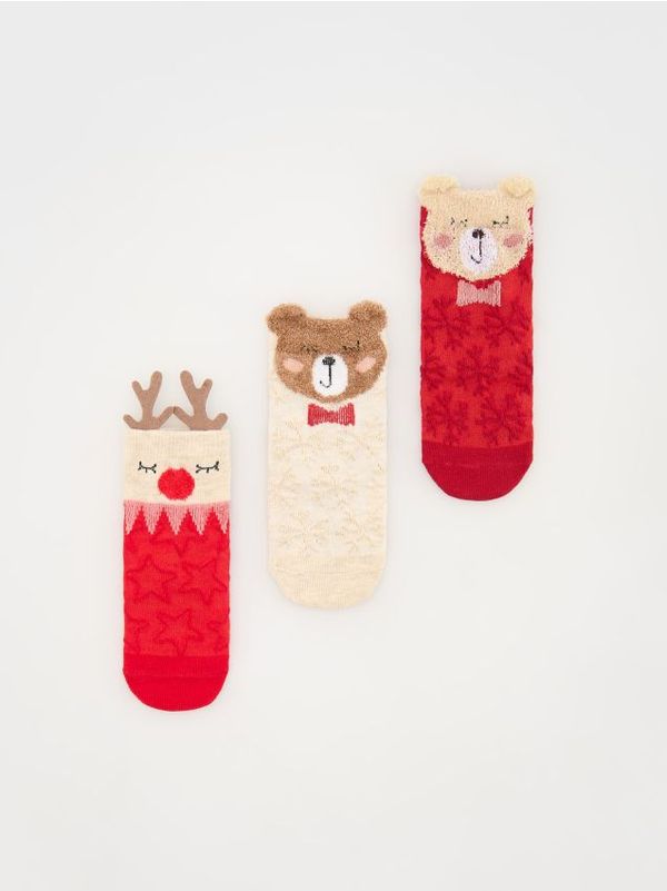 Reserved Reserved - Paket od 3 para božićnih čarapa - crvena