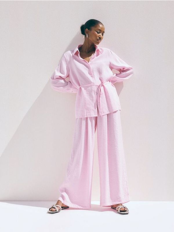 Reserved Reserved - Palazzo hlače - ružičasta